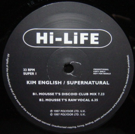 Kim English - Supernatural | Hi Life Recordings (SUPER 1)