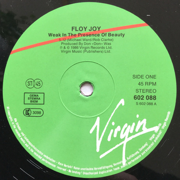 Floy Joy - Weak In The Presence Of Beauty | Virgin (602 088) - 3