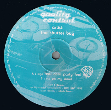 The Shutter Bug - Real Deal Party Feel | Quality Control Records (QCON 002) - main