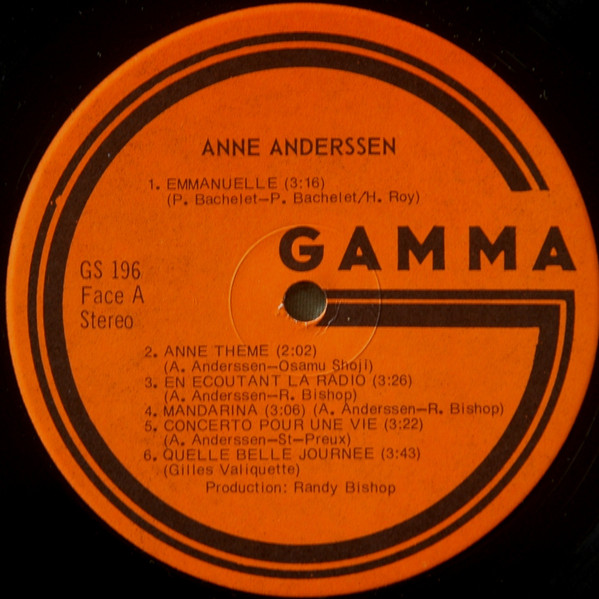 Anne Anderssen - Liberté - Concerto Pour Une Vie | Gamma (GS 196) - 3