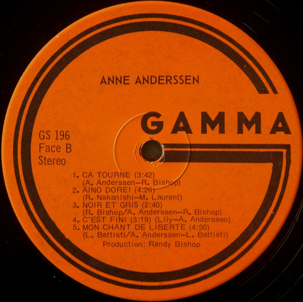 Anne Anderssen - Liberté - Concerto Pour Une Vie | Gamma (GS 196) - 4