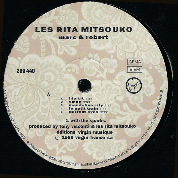 Les Rita Mitsouko - Marc & Robert | Virgin (209 440-630) - 3