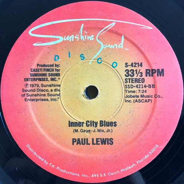 Paul Lewis - Girl, You Need A Change Of Mind / Inner City Blues | Sunshine Sound Disco (S-4214) - 2
