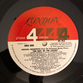 John Barry - The Day Of The Locust (Original Soundtrack Recording) | London Records (PS 912) - 2