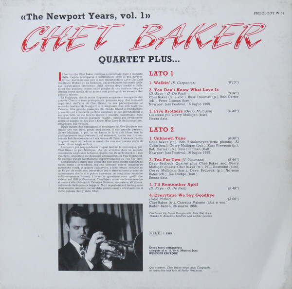 Chet Baker - The Newport Years, Vol. 1 | Musica Jazz (W 51) - 2 Chet Baker - The Newport Years, Vol. 1 | Musica Jazz (W 51) - 2