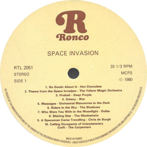 Various - Space Invasion | Ronco (RTL 2051) - 3