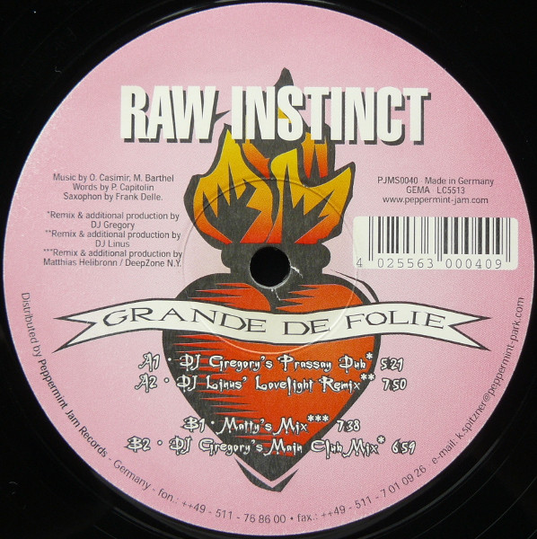 Raw Instinct - Grande De Folie | Peppermint Jam (PJMS0040)