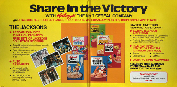 The Jacksons - Kellogg's And The Jacksons - For The Taste Of Victory | Epic (8E8-39576) - 3