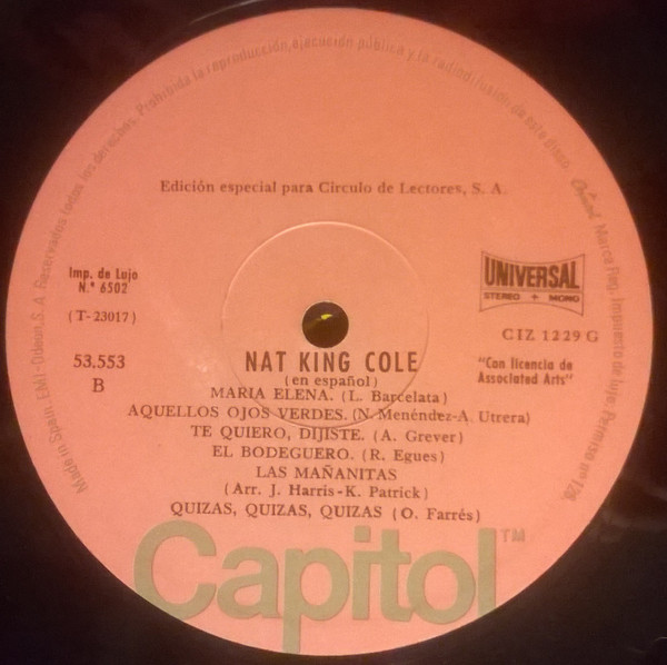 Nat King Cole - En Español | Capitol Records (53.553) - 4 Nat King Cole - En Español | Capitol Records (53.553) - 4
