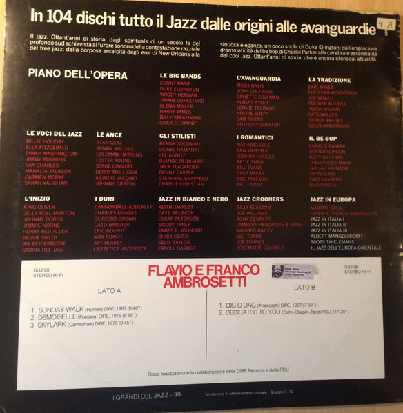 Flavio Ambrosetti E Franco Ambrosetti - Flavio E Franco Ambrosetti | Fabbri Editori (GdJ 98) - 2