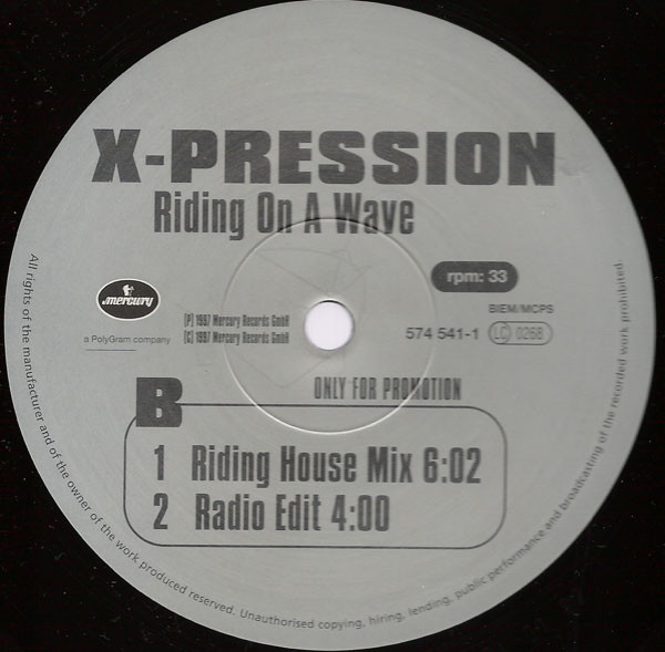 X-Pression - Riding On A Wave | Mercury (574 541-1) - 2