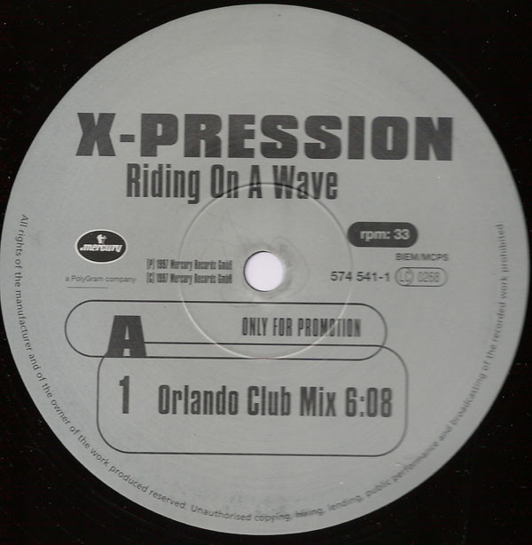 X-Pression - Riding On A Wave | Mercury (574 541-1) - main