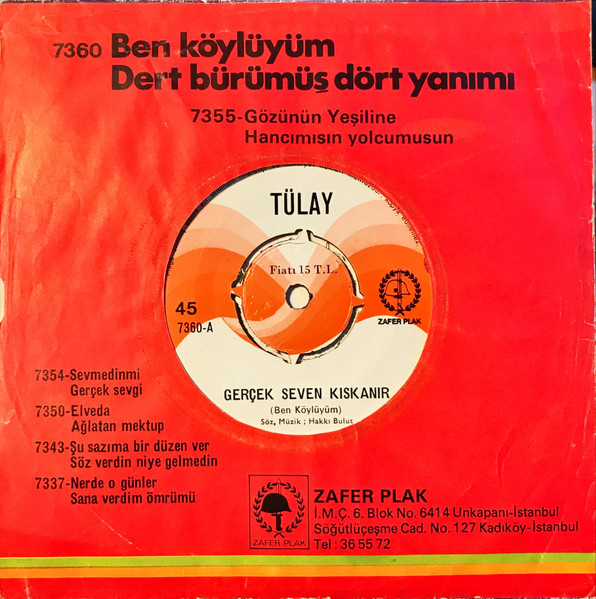Tülay Zafer - Gercek Seven Kiskanir | Zafer Plak (7360) - 2