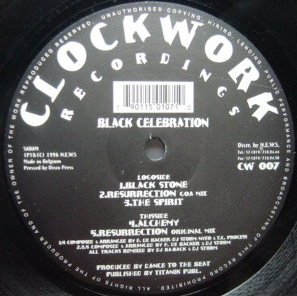 Black Celebration - Black Stone | Clockwork Recordings (CW 007) - main