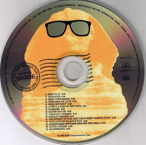 Kiss - Hot In The Shade CD - SIGNED BY BRUCE KULICK | Mercury (838 913-2) - 2 Kiss - Hot In The Shade CD - SIGNED BY BRUCE KULICK | Mercury (838 913-2) - 2