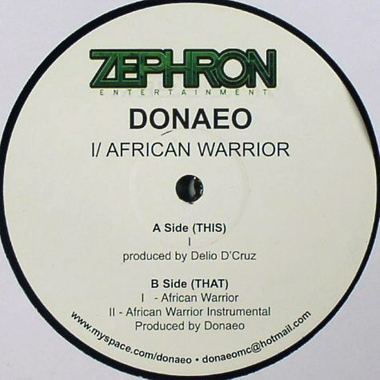 Donae'o - I / African Warrior | Zephron Entertainment (ZE-003) - main