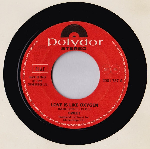 The Sweet - Love Is Like Oxygen | Polydor (2001 757) - 3