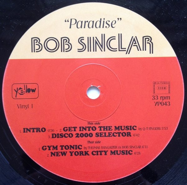 Bob Sinclar - Paradise | Yellow Productions (YP043) - 2