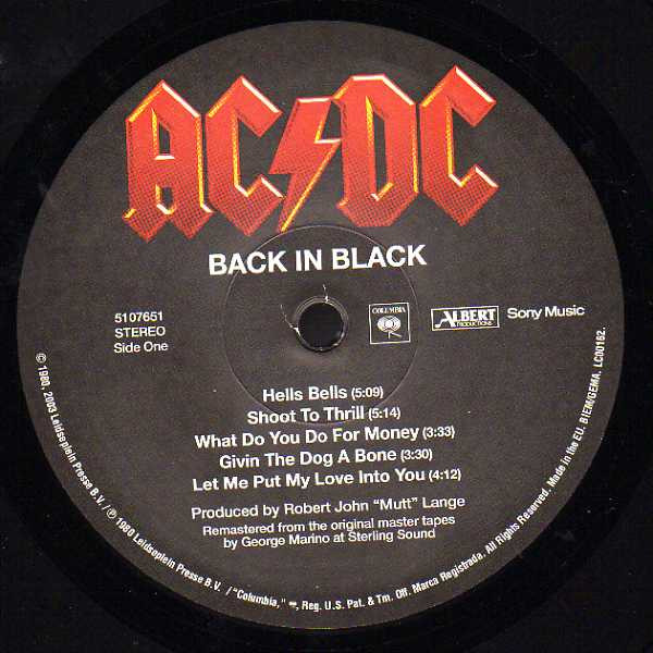 AC/DC - Back In Black | Columbia (5107651) - 3