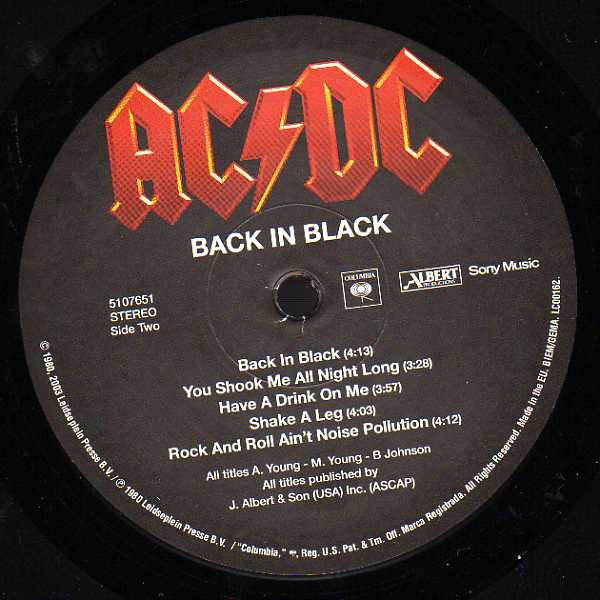 AC/DC - Back In Black | Columbia (5107651) - 4