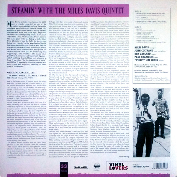 The Miles Davis Quintet - Steamin' With The Miles Davis Quintet | Vinyl Lovers (6785407) - 2 The Miles Davis Quintet - Steamin' With The Miles Davis Quintet | Vinyl Lovers (6785407) - 2