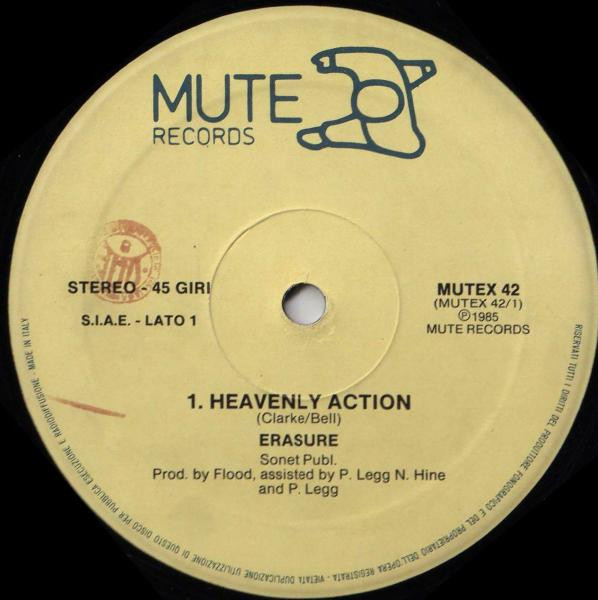 Erasure - Heavenly Action | Ricordi (MUTEX 42) - 3