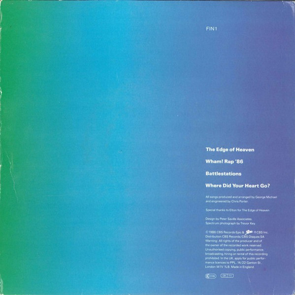 Wham! - The Edge Of Heaven | Epic (FIN1) - 2