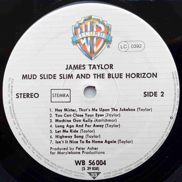 James Taylor - Mud Slide Slim And The Blue Horizon | Warner Bros. Records (WB 56004) - 4