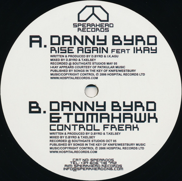 Danny Byrd - Rise Again / Control Freak | Spearhead Records (SPEAR 005) - 4