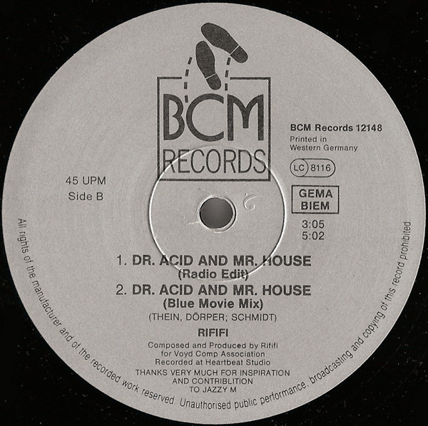 Rififi - Dr. Acid And Mr. House | BCM Records (12148) - 4