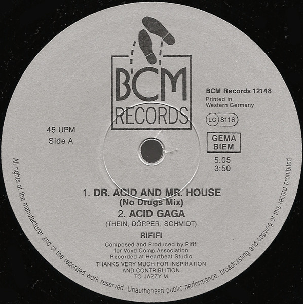 Rififi - Dr. Acid And Mr. House | BCM Records (12148) - 3