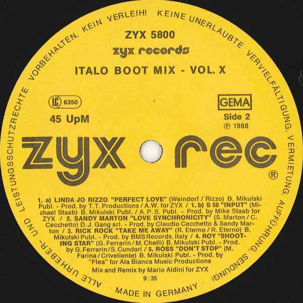 Various - Italo Boot Mix Vol. 10 | ZYX Records (ZYX 5800) - 4