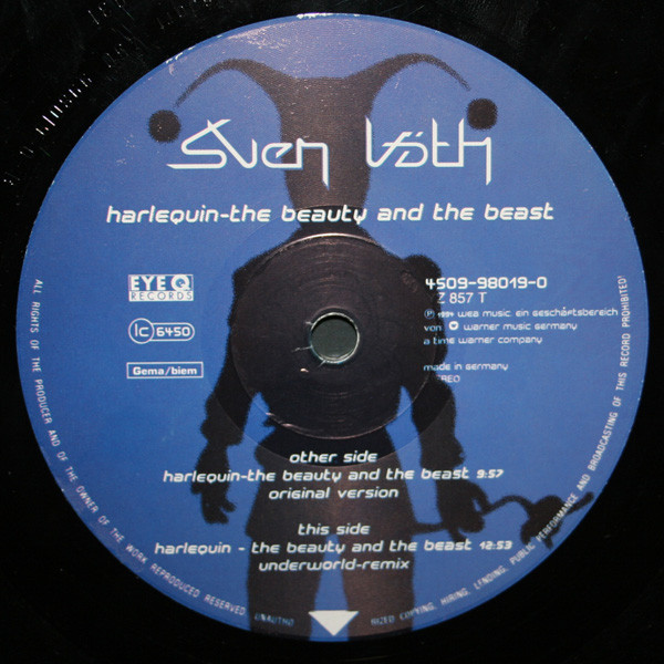 Sven Väth - Harlequin - The Beauty And The Beast | Eye Q Records (4509-98019-0) - 2 Sven Väth - Harlequin - The Beauty And The Beast | Eye Q Records (4509-98019-0) - 2