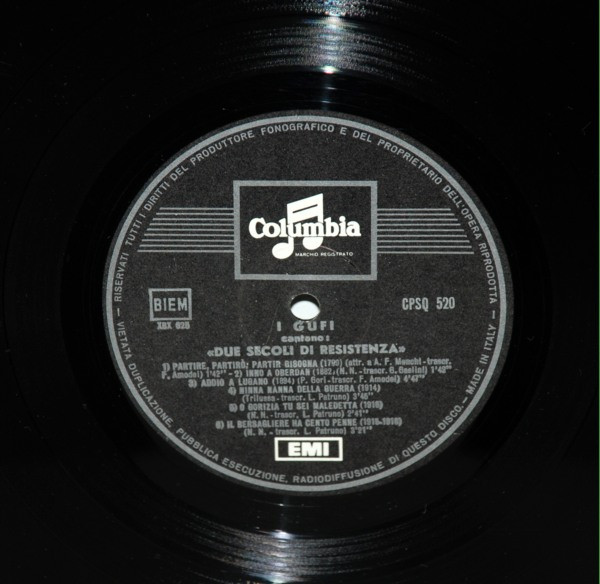 I Gufi - I Gufi Cantano Due Secoli Di Resistenza | Columbia (CPSQ 520) - 4
