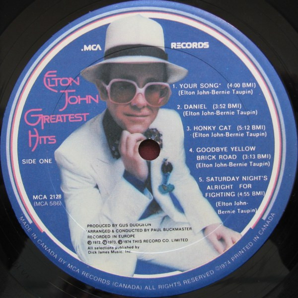 Elton John - Greatest Hits | MCA Records (MCA 2128) - 3