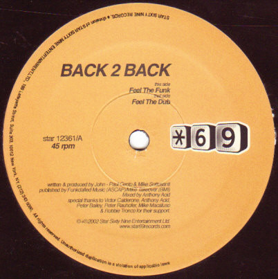 Back 2 Back - Feel The Funk | Star 69 Records (star 12361)