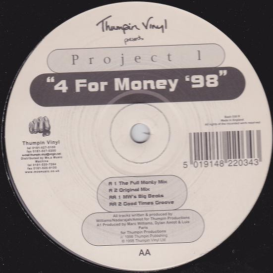 Project One - 4 For Money ‘98 | Thumpin Vinyl (BASH 030)