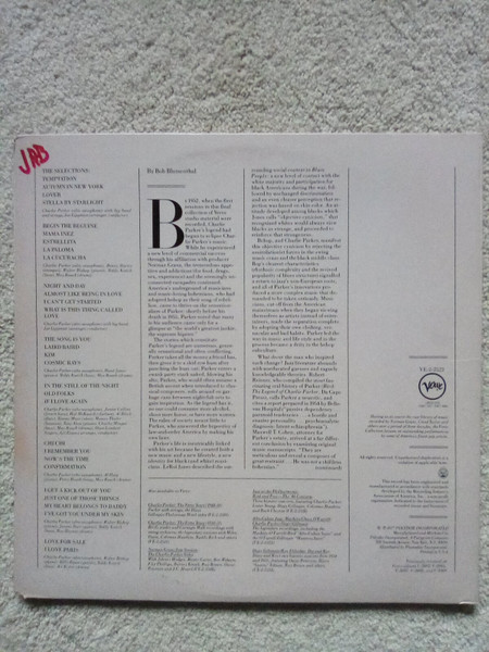 Charlie Parker - The Verve Years (1952-54) | Verve Records (VE-2-2523) - 2