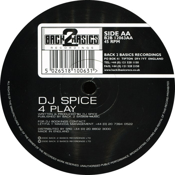 DJ Spice - Dynamite / 4 Play | Back 2 Basics (B2B 12063) - 4