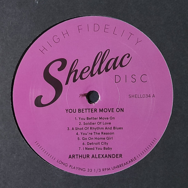Arthur Alexander - You Better Move On | Shellac Disc (SHELL034) - 3