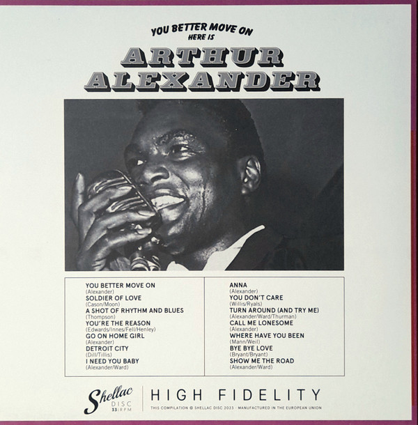 Arthur Alexander - You Better Move On | Shellac Disc (SHELL034) - 2