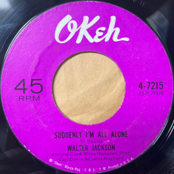 Walter Jackson - Special Love / Suddenly I'm All Alone | OKeh (4-7215) - 2