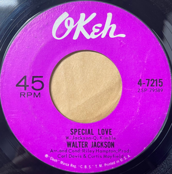 Walter Jackson - Special Love / Suddenly I'm All Alone | OKeh (4-7215) - main