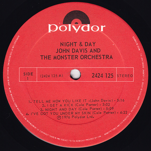 John Davis & The Monster Orchestra - Night & Day | Polydor (2424 125) - 3