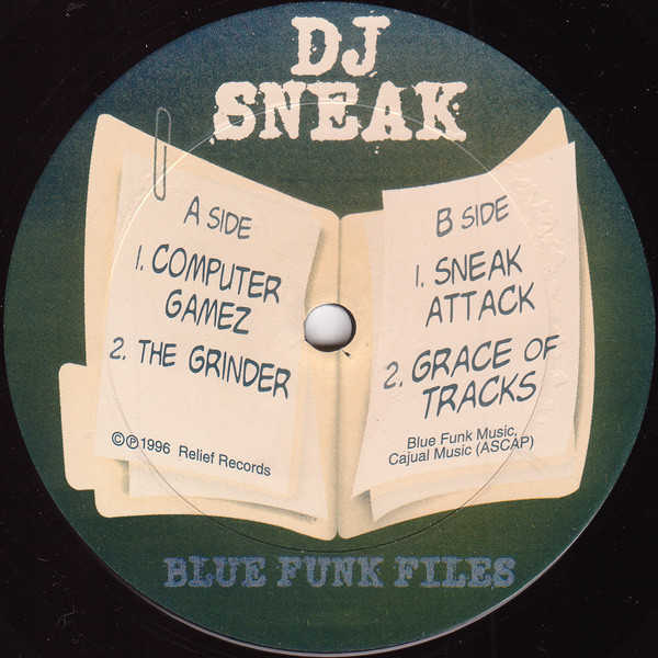 DJ Sneak - Blue Funk Files | Relief Records (RR 771-1) - 2