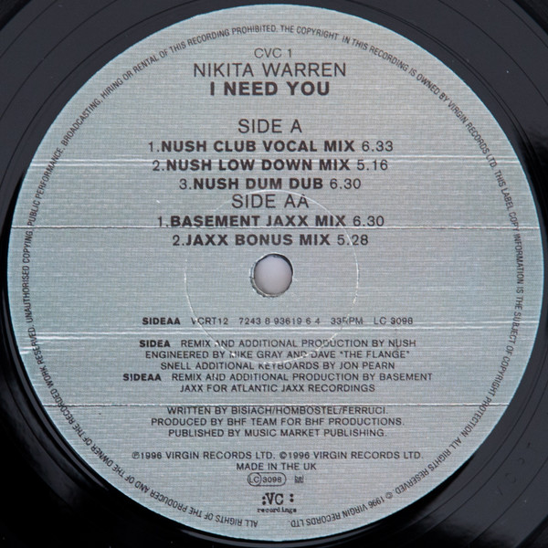 Nikita Warren - I Need You | VC Recordings (VCRT 12) - 4