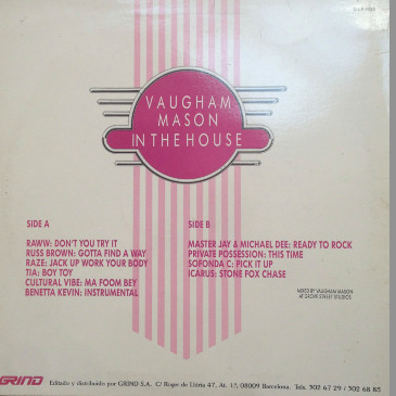 Vaughan Mason - In The House | Grind (D-LP-1033) - 2