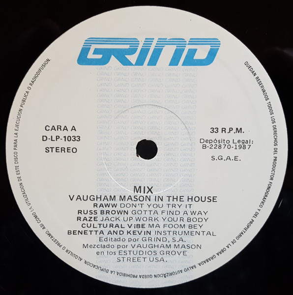 Vaughan Mason - In The House | Grind (D-LP-1033) - 3