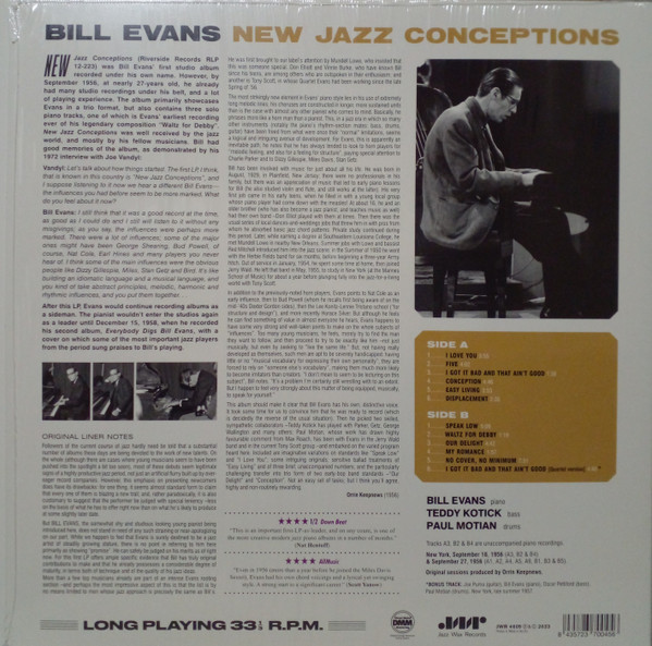 Bill Evans - New Jazz Conceptions | Jazz Wax Records (4609) - 4