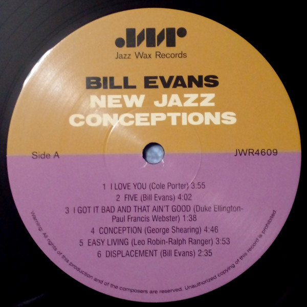 Bill Evans - New Jazz Conceptions | Jazz Wax Records (4609) - 2